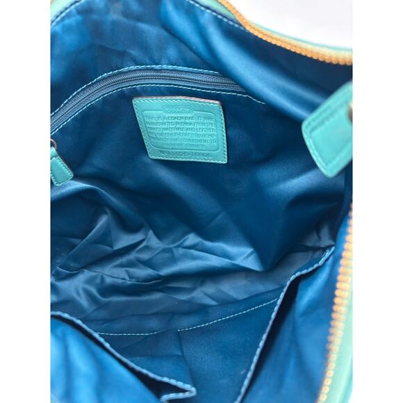 Coach Kristin Leather Hobo Bag | Style No. 16808 | Green Shoulder Purse - Picture 7 of 10